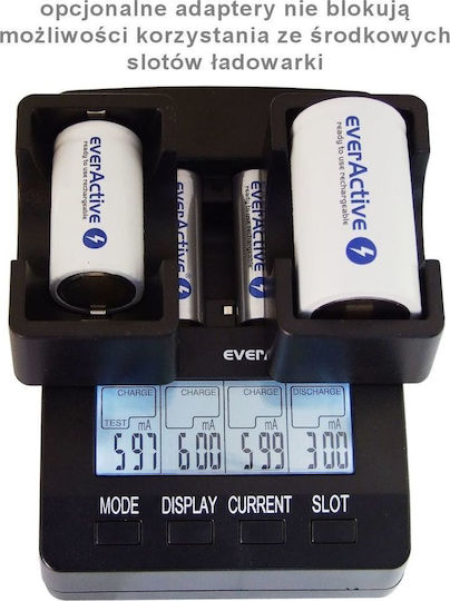 everActive NC-3000 Încărcător 4 Baterii Ni-Cd/Ni-MH Dimensiune AA/AAA/D