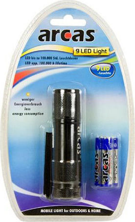 Arcas Φακός LED 9 Aluminium