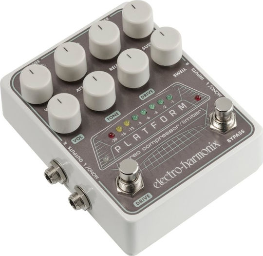 Electro-Harmonix Platform Stereo Limiter Педал Ефект Компресор Електрическа китара и Електрически бас