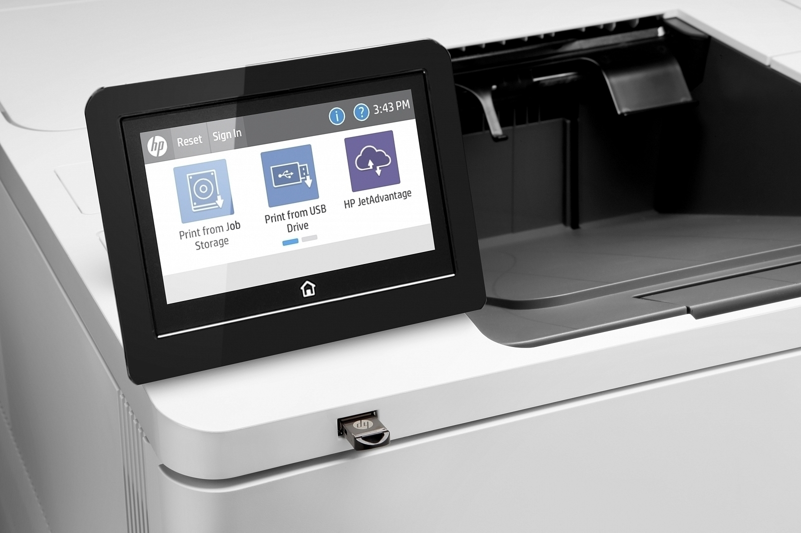 HP Laserjet Enterprise M608x Ασπρόμαυρος Εκτυπωτής με WiFi και Mobile