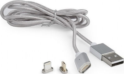 Cablexpert Braided USB to Lightning / micro USB Cable Γκρι 1m (CC-USB2-AMLM3-1M)