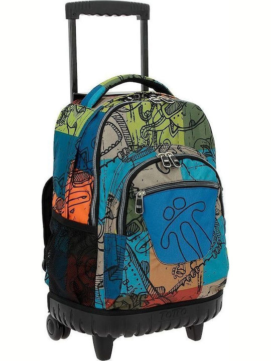 Totto Morral Renglon School Bag Trolley Elementary, Elementary Multicolored L34 x W23 x H46cm