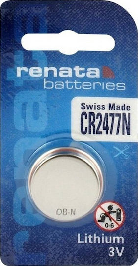 Renata Μπαταρία Λιθίου Ρολογιών CR2477N 3V 1τμχ