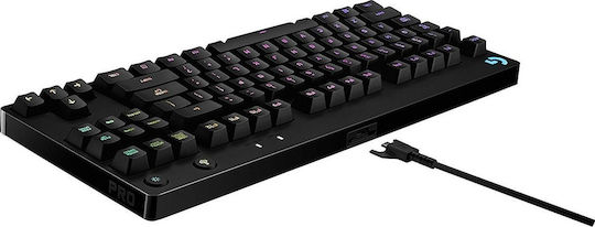 Logitech G Pro Gaming Μηχανικό Πληκτρολόγιο Tenkeyless με GX Blue διακόπτες και RGB φωτισμό (Αγγλικό US)