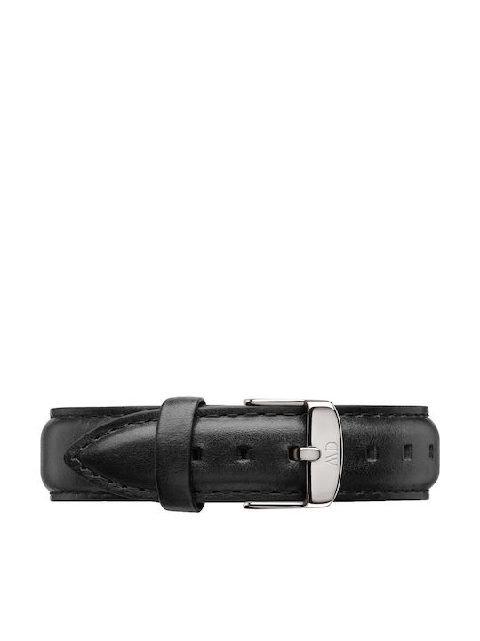 Daniel Wellington Classic Sheffield Ανδρικό Ρολόι 36mm Μπαταρίας με Μαύρο Δερμάτινο Λουράκι