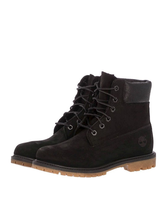 Buty 6inch Premium Δερμάτινα Γυναικεία Αρβυλάκια με Μεσαίο Τακούνι Μαύρα