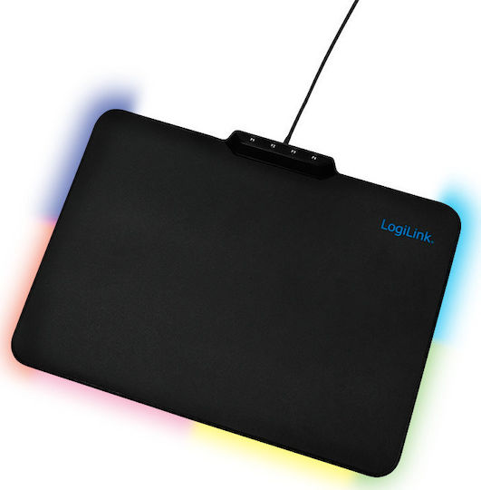 LogiLink Gaming Mouse Pad Medium (360mm) with RGB Lighting Black