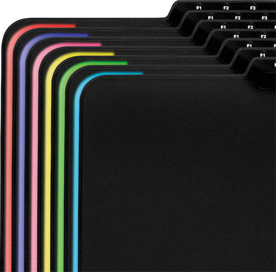 LogiLink Gaming Mouse Pad Medium (360mm) with RGB Lighting Black