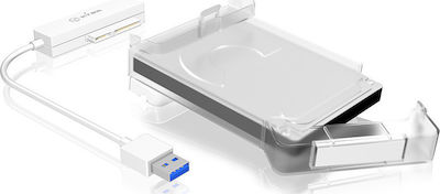 Icy Box Hard Drive Case 2.5" SATA III with connection USB 3.0 in Transparent color