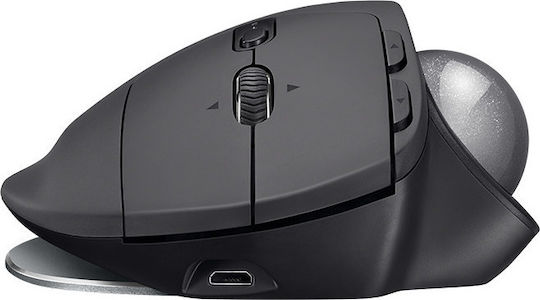 Logitech MX Ergo Kabellos Ergonomisch Bluetooth Maus mit Trackball Schwarz
