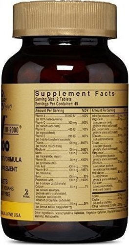 Solgar Formula VM-2000 Multivitamin for Energy & Immune System Boost 180 Tablets