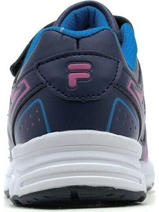 Shine Kids Sports Shoes Running with Hoop & Loop Closure Navy Blue