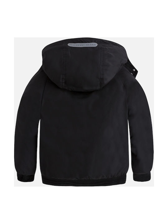 Mayoral Kids Bomber short Hooded Black