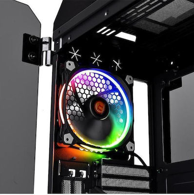 Thermaltake View 71 Tempered Glass Gaming Full Tower Κουτί Υπολογιστή με Πλαϊνό Παράθυρο και RGB Φωτισμό Μαύρο