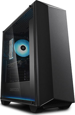 Deepcool Earlkase RGB Gaming Midi Tower Computer Case with Window Panel Black