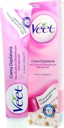 Veet Hair Removal Body Cream Lotus Suitable for Normal Skin with Γάλα Λωτού & Γιασεμί 100ml