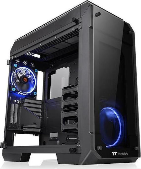 Thermaltake View 71 Tempered Glass Gaming Voller Turm Computergehäuse mit Seitenfenster Schwarz