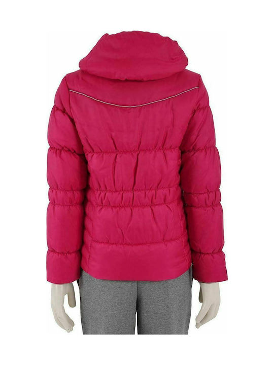 Puma Kids Sports Jacket Long Hooded Fuchsia