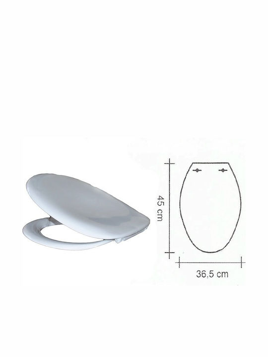 Bega Plast Plastic Toilet Seat White Imperial 45cm