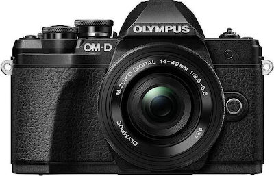 Olympus OM-D E-M10 Mark III Mirrorless Camera Micro Four Thirds (4/3") Kit (ED 14‑42mm F3.5‑5.6 EZ Pancake + ED 40‑150mm F4‑5.6 R) Black