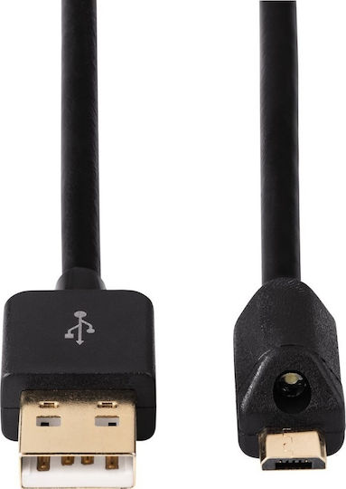 HAMA Regular USB 2.0 to micro USB Cable Μαύρο 1.5m 00054556 1τμχ