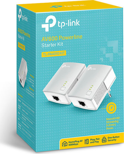 TP-LINK TL-PA4010 KIT v1 Powerline Двойно за Жична Връзка и Порт Ethernet