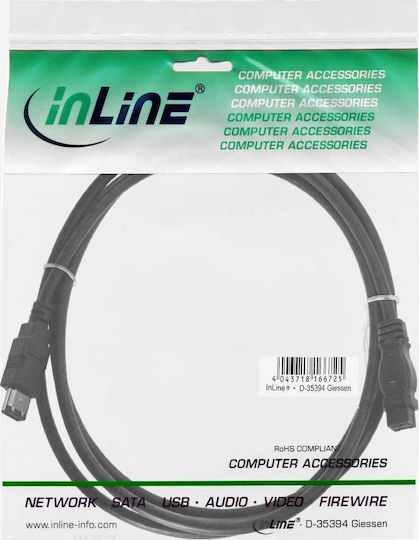 InLine FireWire Cable 9-pin male to 6-pin male 3m