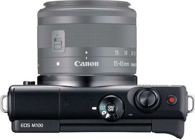 Canon Mirrorless Φωτογραφική Μηχανή EOS M100 Crop Frame Body Black