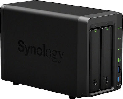 Synology DiskStation DS718+ NAS Turnul cu 2 sloturi pentru HDD/SSD și 2 porturi Ethernet