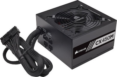 Corsair CX Series CX450M 450W Τροφοδοτικό Υπολογιστή Semi Modular 80 Plus Bronze