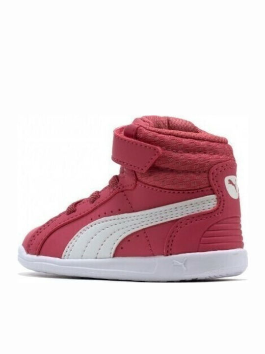 Ikaz Mid Παιδικά Sneakers High με Σκρατς Φούξια