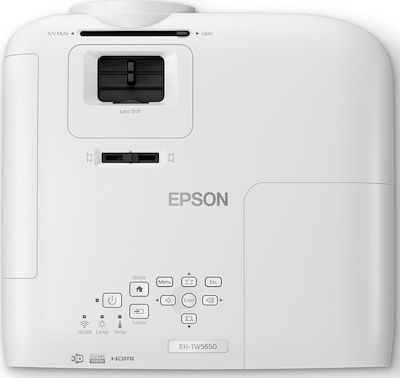 Epson EH-TW5650 Projector Τεχνολογίας Προβολής 3LCD με Φυσική Ανάλυση 1920 x 1080 και Φωτεινότητα 2500 Ansi Lumens με WiFi Λευκός