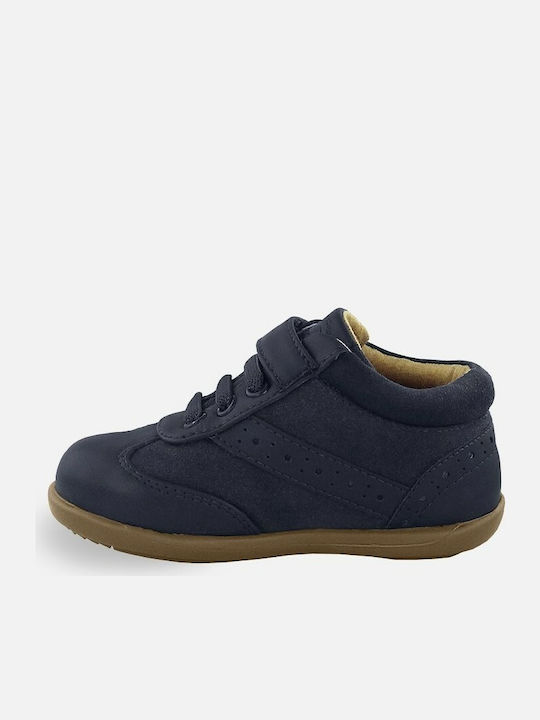 Mayoral Kids Suede Boots with Lace Navy Blue