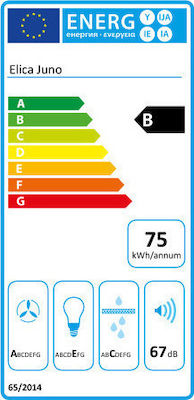 Elica Juno WH/F 51 Απορροφητήρας Νησίδα Ανακύκλωσης 50cm Λευκός