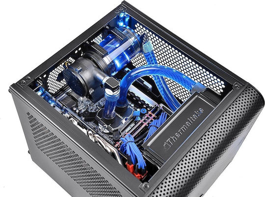 Thermaltake Core V1 Gaming Mini Tower Κουτί Υπολογιστή με Πλαϊνό Παράθυρο Μαύρο