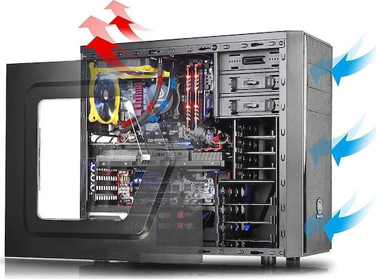 Thermaltake Versa H24 Window Midi Tower Computer Case Black