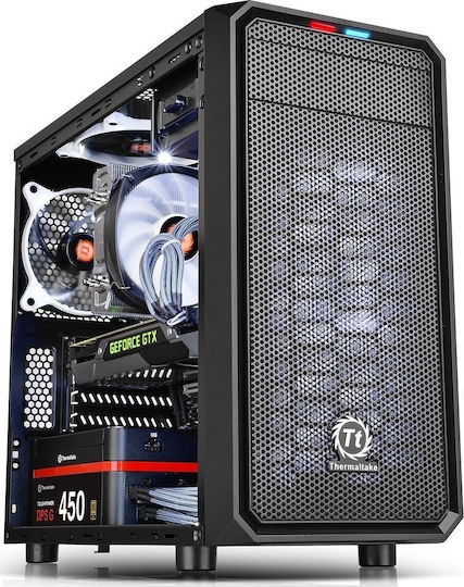 Thermaltake Versa H15 Window Micro Tower Κουτί Υπολογιστή Μαύρο