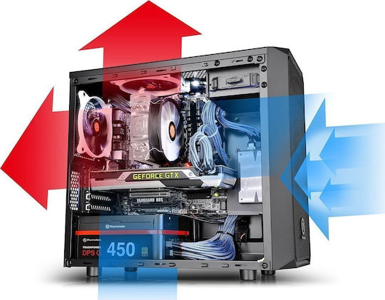 Thermaltake Versa H15 Window Micro Tower Κουτί Υπολογιστή Μαύρο