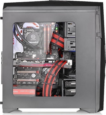 Thermaltake Versa N25 Jocuri Turnul Midi Cutie de calculator cu fereastră laterală Negru