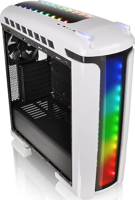 Thermaltake Versa C22 Gaming Midi-Turm Computergehäuse mit RGB-Beleuchtung Weiß