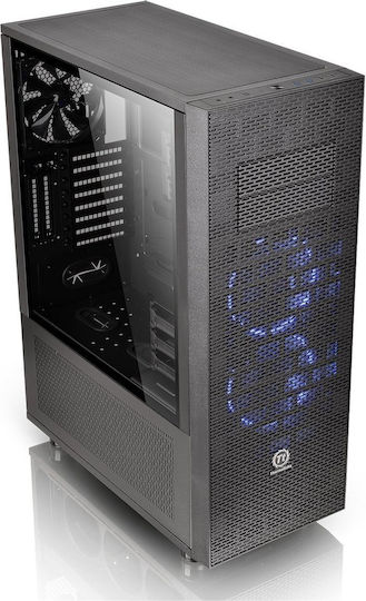 Thermaltake Core X71 Tempered Glass Edition Геймърско бюро Пълна кула Компютърна кутия със страничен прозорец Черен