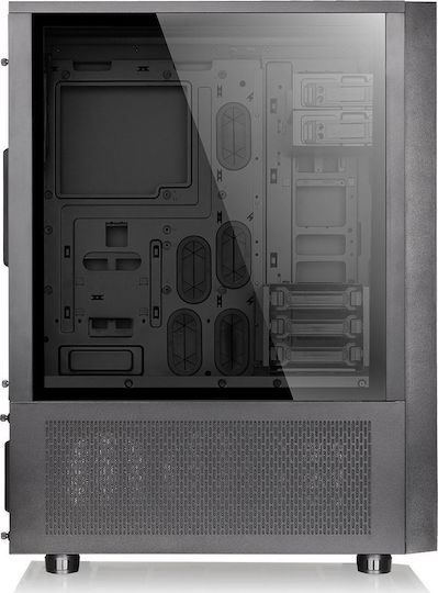 Thermaltake Core X71 Tempered Glass Edition Геймърско бюро Пълна кула Компютърна кутия със страничен прозорец Черен