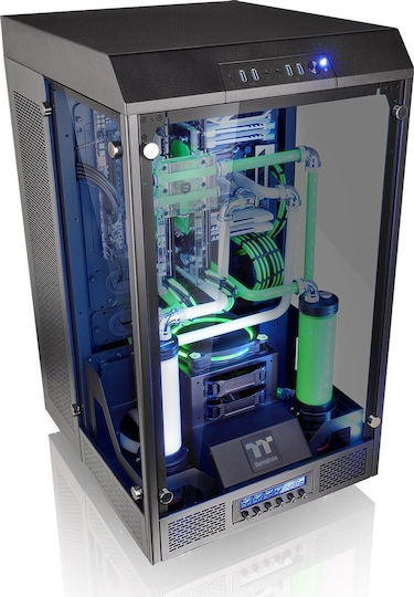 Thermaltake The Tower 900 Геймърско Пълна Кула Компютърна Кутия със Страничен Прозорец Черна