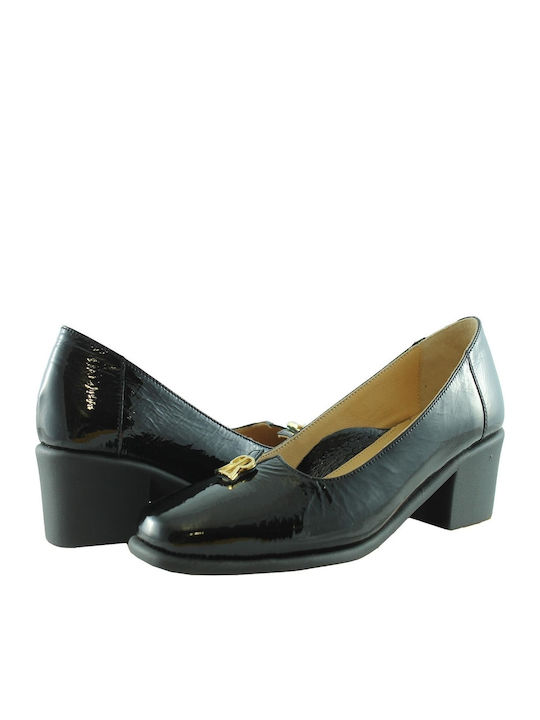 Relax Anatomic Anatomic Patent Leather Black Heels 5170 E-5170