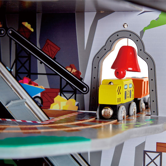 Hape Mighty Mountain Mine Set with Train made of Wood for 3+ years+ Years
