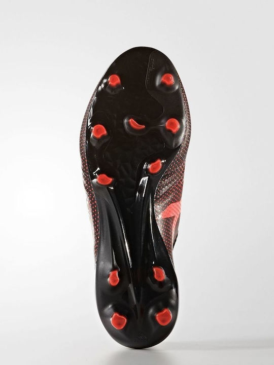 X 17+ Purespeed Firm FG Kinder Fußballschuhe und Stollenschuhe mit Tappen Schwarz
