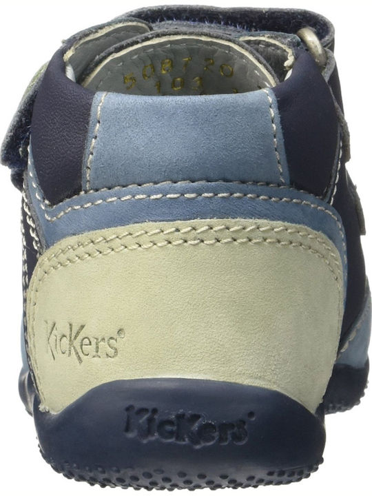 Kickers Kids Boots with Hoop & Loop Closure Navy Blue