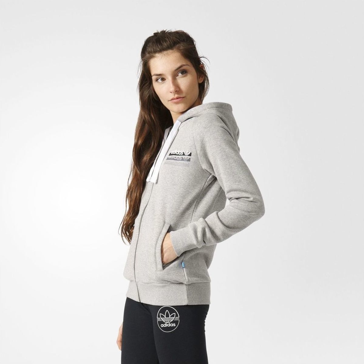 adidas full zip hoodie women's