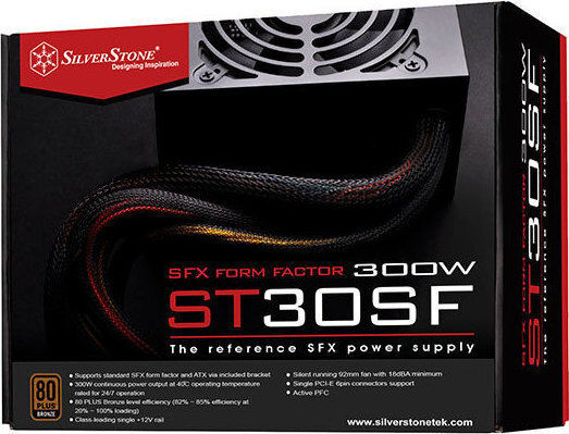 Silverstone Strider SFX 300W rev. 2.0 300W Μαύρο Τροφοδοτικό Υπολογιστή Full Wired 80 Plus Bronze