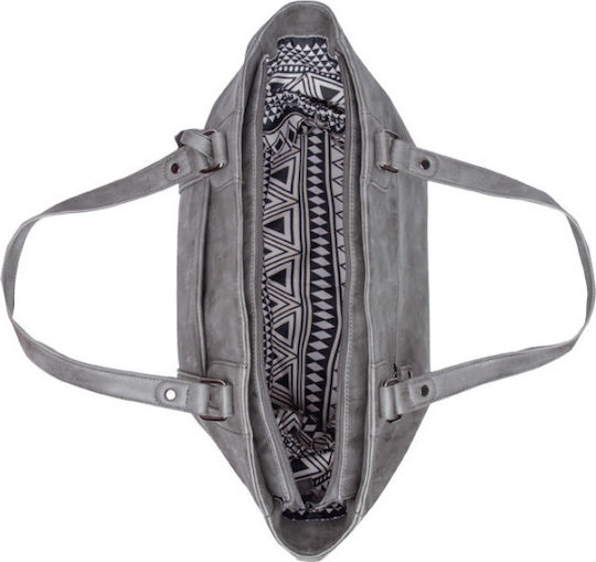 Little Company Shoulder/Hand Diaper Bag Paris Studs Gray
